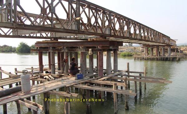 ရေကောင်းချောင်းကျေးရွာအနီးတည်ဆောက်နေသည့် ငစံပေါ်တံတား