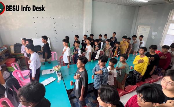 ဇန်နဝါရီလ ၂၂ ရက်နေ့ကပြုလုပ်ခဲ့သည့် အခြေခံကျောင်းသားများသမဂ္ဂ(စစ်တွေမြို့နယ်)၏ မျိုးဆက်သစ်လူငယ်များနှင့် ဗဟိုအမှုဆောင် အစည်းအဝေးပုံရိပ်။  ဓာတ်ပုံ - Basic Education Students' Union - Sittwe Township Page