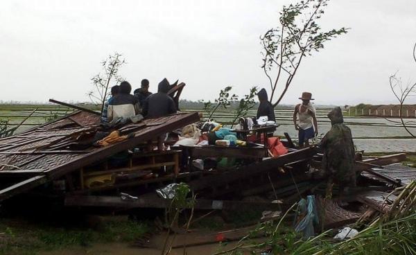 Maungdaw District officials estimate more than 14,000 area homes were damaged or destroyed Cyclone Mora last month. (Photo – Facebook)