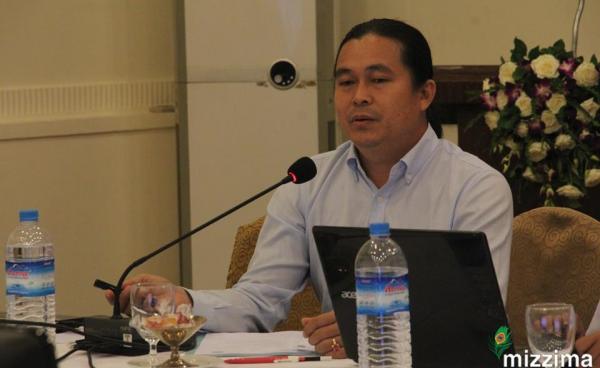 UPDJC  အတွင်းရေးမှူးအဖွဲ့ဝင် စိုင်းကျော်ညွှန့်(Photo: Mizzima)