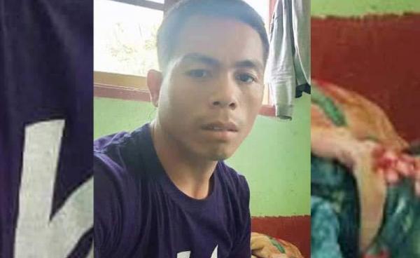 မြန်မာစစ်တပ်က ဇူလိုင်လ ၁၉ ရက်နေ့က ဖမ်းဆီးထားသည့် စစ်ဘေးရှောင် ဦးကျော်ဟိန်းကိုတွေ့ရစဉ်။ ဓာတ်ပုံ-CJ