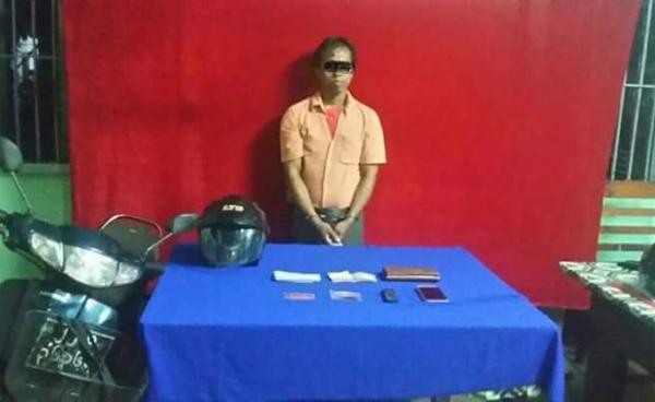 ဦးထွန်းဝင်း မူးယစ်ဆေးဝါးမှုဖြင့်ဖမ်းဆီးထားစဉ်(photo: Aye Min Tun)