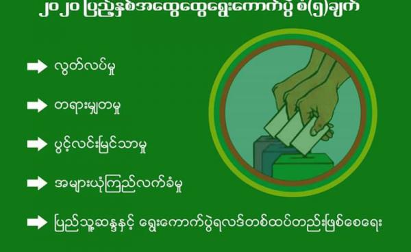 ၂၀၂၀ ပြည်နှစ် အထွေထွေရွေးကောက်ပွဲ စံ ၅ ချက် (UEC)