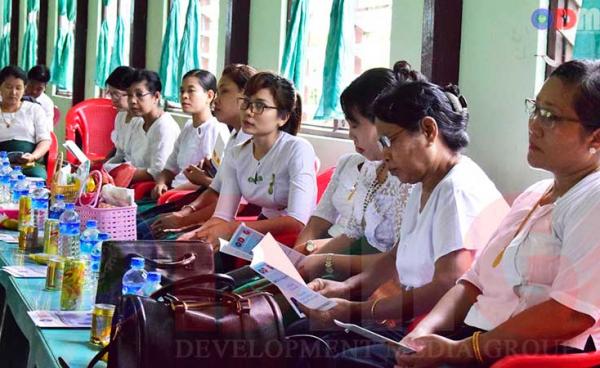 Teachers at an educational workshop held at No. 1 High School in Maungdaw. (Photo - Pyan Hlwar)