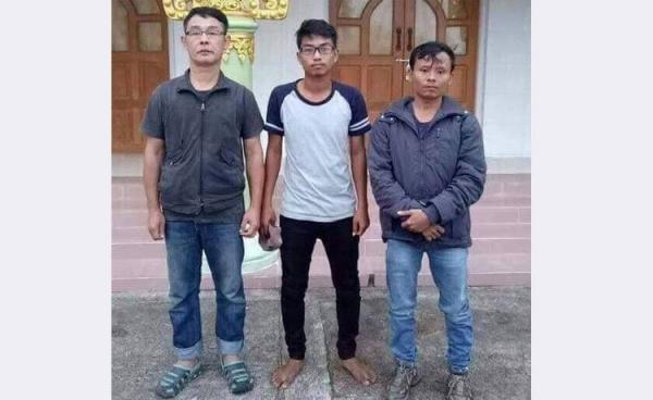 Left to right - Aye Naing and Pyae Bone Naing from the Democratic Voice of Burma and Thein Zaw, also known as Lawi Weng, from The Irrawaddy