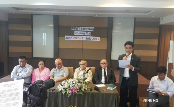 PPST ခေါင်းဆောင်များသတင်းစာရှင်းလင်းပွဲ-ဇူလိုင်လ ၂၀၁၇-ချင်းမိုင် (KNU HQ)