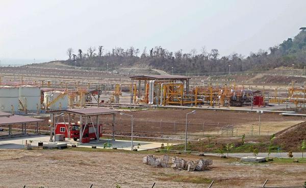 A general view of Shwe Gas terminal in Kyaukphyu, Rakhine state, western Myanmar. Photo: Nyunt Win/EPA