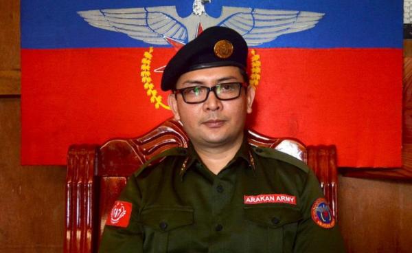 Maj. gen. Twan Mrat Naing commander in chief of the Arakan Army. Photo: Frontier Myanmar