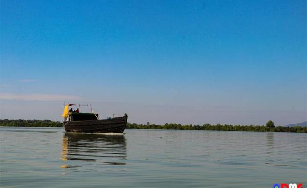 ပုံစာ - အမ်းမြို့နယ်အတွင်းရှိ ရေလမ်းတစ်နေရာအား ၂၀၂၁ ခုနှစ်၊ ဒီဇင်ဘာလအတွင်းက တွေ့ရစဉ်။