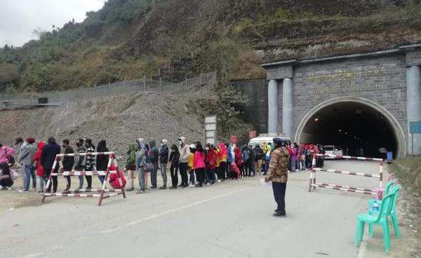 Kambaiti border pass, the biggest China border trade gate in Kachin State, northern Burma. Photo: Dr. Thein Myo