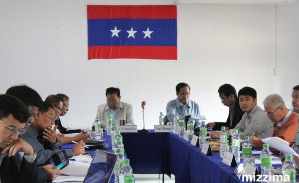 An emergency meeting of the UNFC’s central executive committee in Chiang Mai on 3 April.