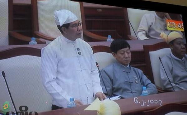  ပြည်ထောင်စုကြံ့ခိုင်ရေးနှင့်ဖွံ့ဖြိုးရေးပါတီမှ ပျော်ဘွယ်မြို့နယ် ပြည်သူ့လွှတ်တော်ကိုယ်စားလှယ် ဦးသောင်းအေး(ဓာတ်ပုံ- မဇ္ဈိမ)