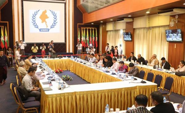 The sixth meeting of the Peace Commission and the United Nationalities Federal Council (UNFC) (Photo – NRPC)