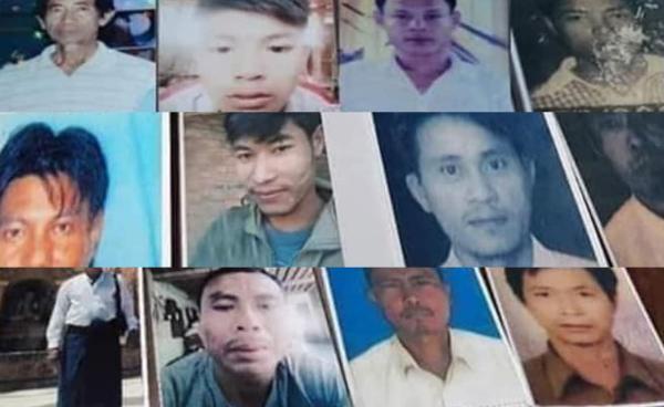 အသတ်ခံလိုက်ရသူများနှင့် လက်ရှိ တင်းမကျေးရွာမြင်ကွင်း