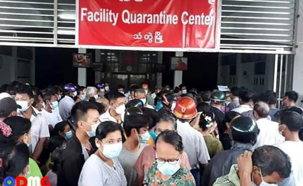 သံတွဲမြို့တွင် ဇူလိုင်လ ၃၀ ရက်နေ့က ကိုဗစ်ကာကွယ်ဆေးလာရောက်ထိုးနှံသည့်မြင်ကွင်း