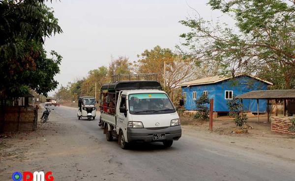 ကျောက်ဖြူမြို့၊ ကျောက်တစ်လုံး လုံခြုံရေးဂိတ်ကို ၂၀၂၁ ခုနှစ် မတ်လအတွင်းက တွေ့ရစဉ်။