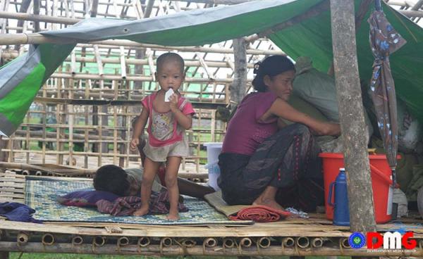 ရခိုင်တွင် တိုက်ပွဲဖြစ်ပွားနေသည်မှာ (၁) နှစ်နီးပါးကြာမြင့်လာပြီဖြစ်ကာ စစ်ဘေးဒုက္ခသည်ဦးရေ (၉) သောင်းကျော်အထိ ရှိလာပြီဖြစ်သည်။ (ဓာတ်ပုံ - သက်နိုင်)