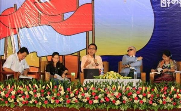  ဒုတိယအကြိမ် NNER ညီလာခံကို ရန်ကုန်မြို့ ကြည့်မြင်တိုင် မျက်မမြင်ကျောင်းတွင် ဇွန် ၁၈ ရက်က ကျင်းပစဉ်။ ဓာတ်ပုံ-NNER Facebook