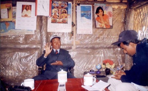 The late S S. Khaplang, centre, seen here at his camp in Myanmar. Photo: samir kar purkayastha/PCDN