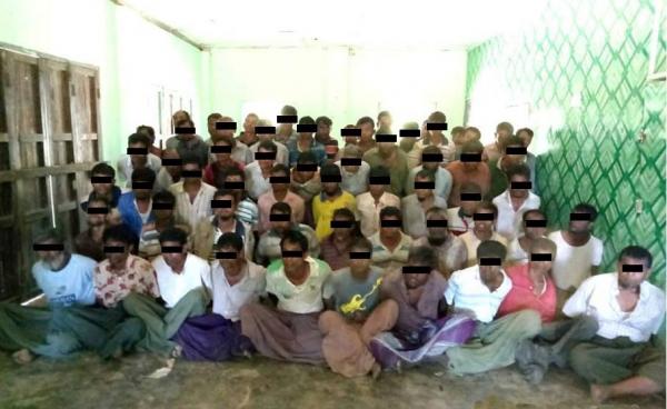 မောင်တောမြို့နယ်မှ အကြမ်းဖက်မှုနှင့် ဆက်စပ် ဖမ်းဆီးခံရသူများကို တွေ့ရစဉ်)