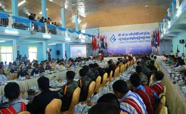 The first day of the four-day plenary meeting of Ethnic Armed Organizations (EAOs) held in Mai Ja Yang, Kachin State on 26 July 2016. Photo: Khin Su Kyi/Mizzima