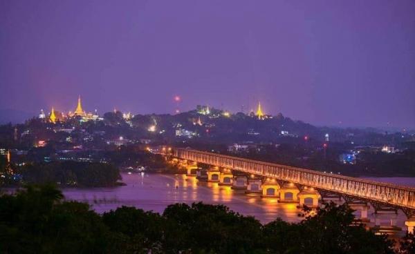 မော်လမြိုင်-မုတ္တမ ရာမညတံတား ညမြင်ကွင်း (Facebook)