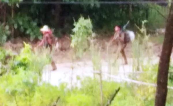 ရမ်းဗြဲမြို့အတွင်းလှည့်လည်နေသည် စစ်ကောင်စီတပ်သားများ