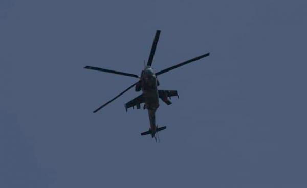 The spokesperson for the Tatmadaw said that Tatmadaw helicopters were only conducting practice drills and nothing more. Photo - Facebook