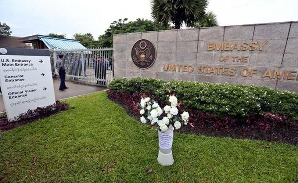 United State embassy in Yangon, Myanmar. Photo: Nyein Chang Naing/EPA
