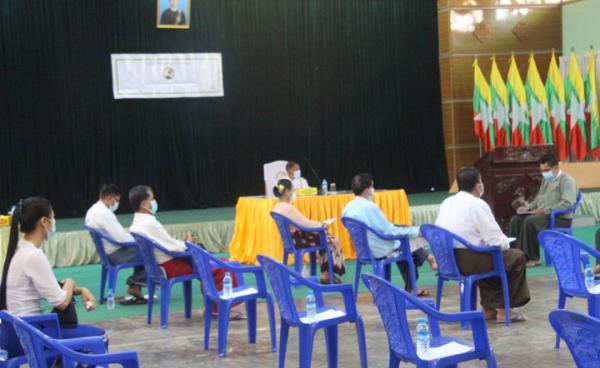 မွန်ပြည်နယ်တွင်ရွေးကောက်ပွဲညှိနှိုင်းအစည်းအဝေးပွဲ  စက်တင်ဘာ ၁၀ ရက်ကပြုလုပ်စဉ်