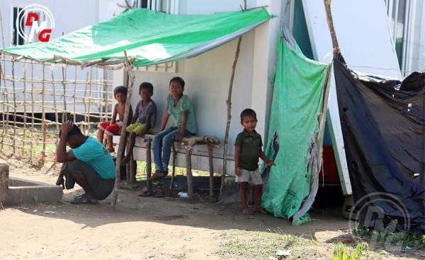 မောင်တောမြို့နယ်၊ လှဖိုးခေါင်စခန်းမှ မွတ်ဆလင် စစ်ဘေးရှောင်များကို ၂၀၂၄ ခုနှစ်၊ အောက်တိုဘာလအတွင်းက တွေ့ရစဉ်။