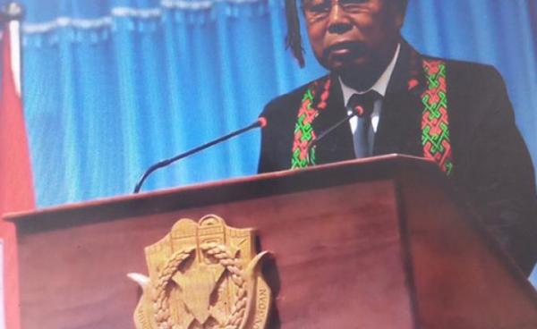 The swearing-in of the Kachin Independence Organization (KIO)’s chair Gen N’Ban La in Laiza on January 27