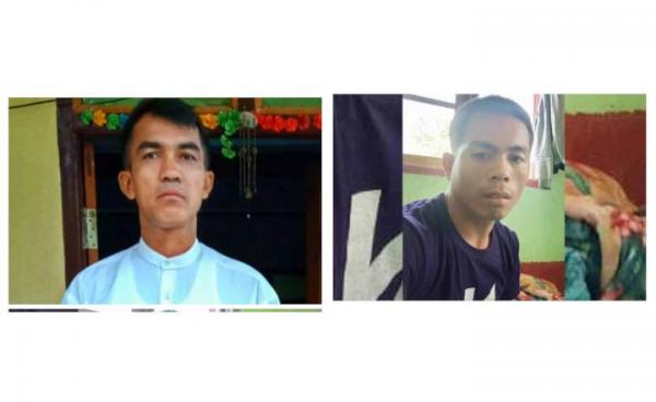 ဖမ်းဆီးခံထားရပြီး မိသားစုနှင့်အဆက်အသွယ်မရသေးသည့် ပုဏ္ဏားကျွန်းမြို့မှ ဦးမောင်သီးခိုင်နှင့် ကျောက်တောမြို့က ဝိရတနာစစ်ဘေးရှောင်စခန်းမှ ကိုကျော်ဟိန်းတို့အား တွေ့ရစဉ်