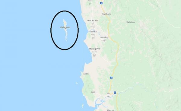 မွန်ပြည်နယ် ရေးမြို့နယ်အတွင်းရှိ ကုလားဂုတ်ကျွန်း (Google Map)