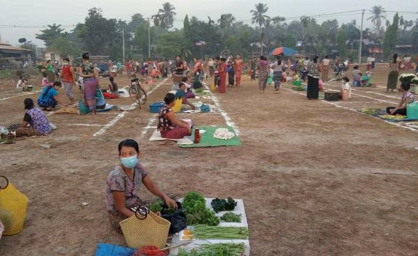 ကမာဝက်မြို့ ဟင်းသီးဟင်းရွက်ယာယီဈေး (MOI)