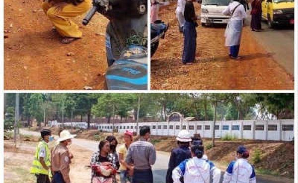 Namlan Media/ မြို့ဝင်၊ထွက်တွင် စစ်ဆေးနေပုံ