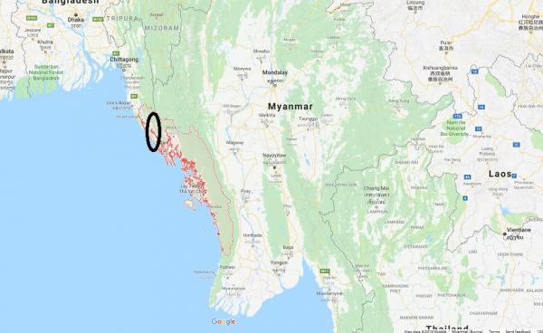 ရခိုင်ပြည်နယ် မောင်တောမြို့နယ် (photo: Google Map)