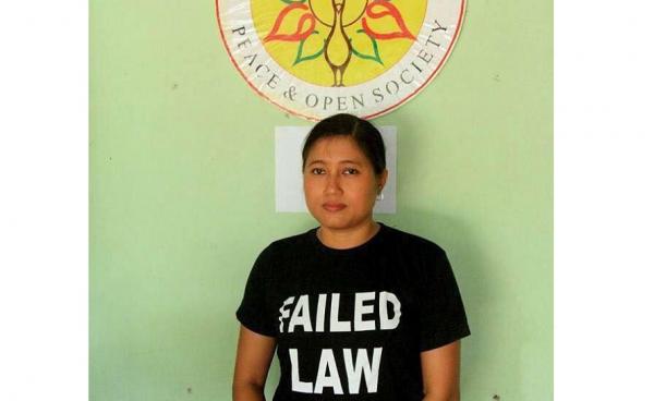 Mee Mee from 88-Generation Peace and Open Society. (Photo: Nang Nge/Facebook)