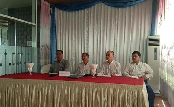 Press conference of the two Mon parties and 21-member Mon representative party (Photo – Facebook)