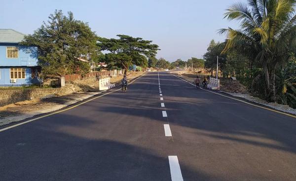 အသစ်ဆောက်လုပ်ပြီးစီး‌သော မြစ်ကြီးနား ဂျပန်လမ်း