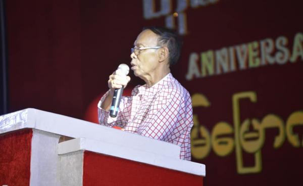  Bago Region Mon National Day Central Organizing Committee’s chair Nai Soe Thein (Photo - Nai Ko Thu)