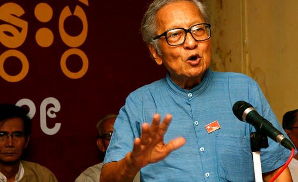 Remembering the political prisoners - The late Win Tin. Photo: Nyein Chan Naing/EPA