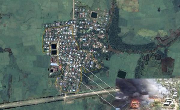 Myanmar: Imagery Shows 200 Buildings Burned