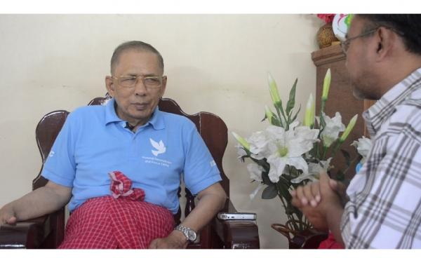 မွန်ပြည်သစ်ပါတီဥက္ကဌနှင့် မွန်သတင်းအေဂျင်စီအင်တာဗျူးစဉ်(photo:MNA)