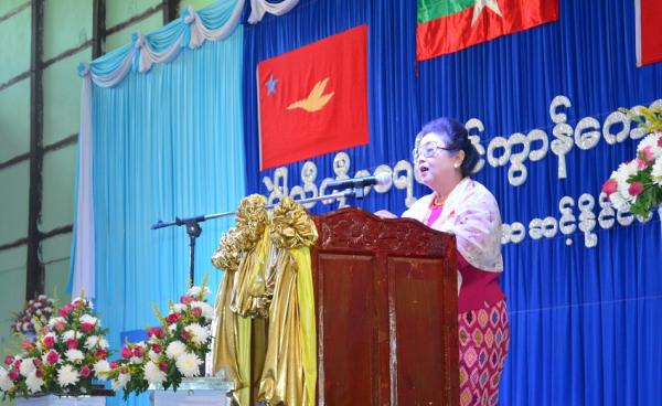 ပအိုဝ်းတိုင်းရင်းသားရေးရာဝန်ကြီး နန်းစံဝင့်ခိုင် (photo: MNA)