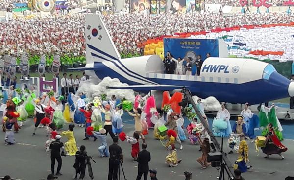 Peace Festival held in Inchoen, South Korea, with many parades from Korea citizens