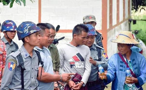 Some of the farmers under arrest.