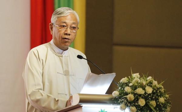Myanmar's President Htin Kyaw. Photo: Hein Htet/EPA