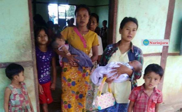 များမကြာမီက ဘူးသီးတောင်မြို့နယ် စည်တောင်သို့ ထွက်ပြေးလာကြရသည့် လသားကလေးများနှင့် မိခင်များ