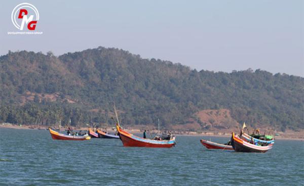 ၂၀၂၂ ခုနှစ်အတွင်း ပေါက်တောမြို့နယ်အတွင်းရှိ ငါးဖမ်းစက်လှေများအား တွေ့ရစဉ်။